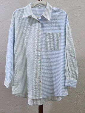 Striped Collared Button Down Shirt